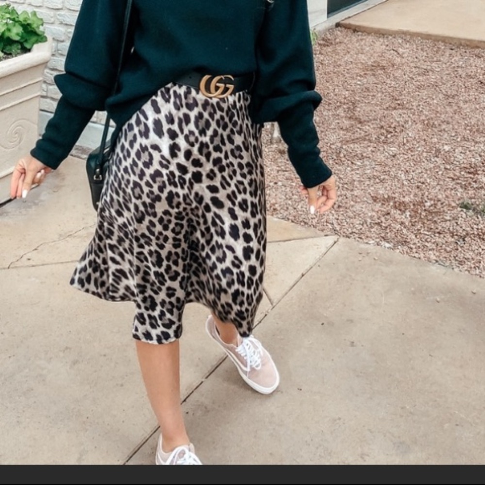 Leopard Midi Skirt